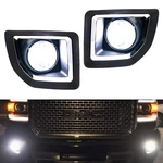 Clear Lens White Led Fog Lights W/bezel Cover Wiring For 15-19 Gmc Sierra 2500HD. Fixed Price $81.09.