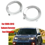 Pair Fit 09-13 Subaru Forester Front 2.5L Chrome Fog Light Lamp Cover Trim Rings. Fixed Price $14.50.