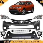 Front Bumper Cover Primed & Headlights Kit For 2013-2015 Toyota RAV4 Le. Fixed Price $503.88.