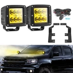 3'' Amber Light Led Pods+ditch Mounts+wire For Chevy Colorado & Gmc Canyon 15-22. Fixed Price $59.99.