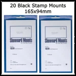 20 Showgard Black Quality Stamp Mounts 165/94MM For First Day Covers Packs New. Fixed Price $26.90.