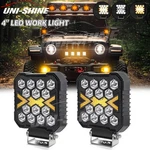 Pair 4'' Led Square Work Lights Flood Fit Truck Offroad Tractor Suv Jeep. Fixed Price $19.99.