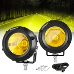Auxbeam 3.5"INCH Round Led Offroad Amber Fog Driving Lights 3000K Yellow. Fixed Price $59.99.