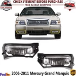 Front Fog Light Assembly Left & Right Side For 2006-2011 Mercury Grand Marquis. Fixed Price $303.99.