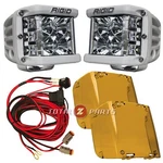 Rigid D-ss Pro Flood Led Light Pods White Pair W/wire Harness & Amber Covers. Fixed Price $429.99.