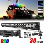 32 Inch Led Work Light Bar Combo W/ Rgb Halo Chasing Multi Color Change & Wiring. Fixed Price $187.93.