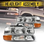 Headlights Lamps Assembly For 1999-2002 Chevy Silverado 2000-2006 Tahoe Suburban. Fixed Price $71.99.