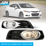 Clear For 2012 2013 Honda Civic Coupe Pair Fog Lights Lamps Switch Wiring &. Fixed Price $59.99.