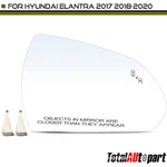 Mirror Glass With Blind Spot Detection For Hyundai Elantra 2017-2020 Passenger. Fixed Price $27.49.
