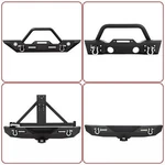 For 07-18 Jeep Wrangler Jk Unlimited Front/rear Bumper W/ Winch Plate Led Lights. Fixed Price $168.00.