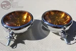 Amber 5" 12 Volt Custom Mounted Fog Lights Lamps Vintage Style Car Truck Germany. Fixed Price $88.92.