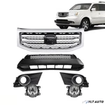 For 2012-2015 Honda Pilot Front Bumper Upper & Lower Grille Pair Fog Light Kit. Fixed Price $179.55.