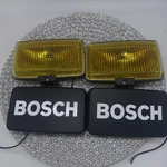 Early Style Bosch Driving Lights Fog Yellow Lens W/ Covers And Mounts Tested. Fixed Price $239.99.