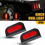 2X Auxito 6INCH Red Oval Light W/ Mounting Bracket 2PCS Waterproof Trailer. Fixed Price $29.99.
