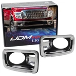 Driver/passenger Side Chrome Trim Oe-spec Fog Lamp Bezels For Nissan 17-19 Titan. Fixed Price $42.09.