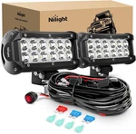 Nilight Led Bar Wiring Harness Kit 6.5 Inch 36W Spot Pods Off Road. Fixed Price $37.99.