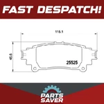 Brake Pads Set Fits Lexus IS300H MK3 2.5 Rear 13 To 20 2AR-FSE Brembo 0446630280. Fixed Price $37.81.