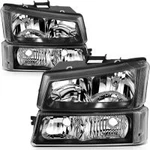 For 2003-2007 Chevrolet Silverado Headlights Assembly + Bumper Pair. Fixed Price $67.99.