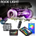 8 Pods Truck Rock Lights Led For Offroad All Terrain Heavy Duty Bluetooth. Fixed Price $51.99.