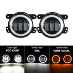 4" Led Fog Light With Dual Halo Ring Driving Lamp For Jeep Wrangler Jk Tj Signal. Fixed Price $28.49.