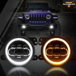 Auxbeam 4 Inch Led Fog Lights White Drl Amber Turn Signal For Jeep Wrangler Jk. Fixed Price $45.99.