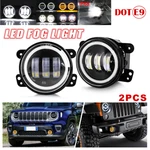 For Jeep Wrangler Jk 2007-2018 Pair 4" Inch Led Fog Lights Front Driving Lamps. Fixed Price $34.44.