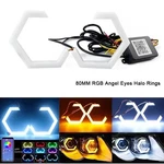 Rgb Hexagon Halo Rings App Bluetooth Led Drl Turn Signal Headlight Fog Retrofit. Fixed Price $37.04.