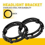 Black 7" Headlight Mounting Brackets Set Of Fits 2007-2016 Jeep Wrangler Jk Us. Fixed Price $36.99.