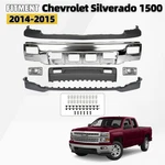 Front Bumper Chrome Steel & Fog Light Kit For 2014-2015 Chevrolet Silverado 1500. Fixed Price $529.00.
