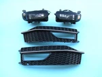 13 14 15 16 Audi A4 S-line Front Bumper Cover Left Right Fog Light Lamp Trim Set. Fixed Price $175.00.