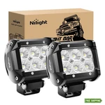 Nilight 18W Led Pod Lights 2PC Flood Off Road Driving Fog. Fixed Price $34.80.