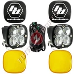 Baja Designs Squadron Pro Fog Lights Driving/combo + Black & Amber Rock Covers. Fixed Price $469.75.