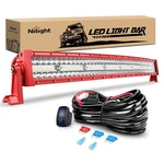 Nilight Led Bar 33INCH Triple Row Spot Flood Combo Lights Red Shell. Fixed Price $89.99.