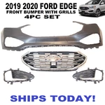 2019 Ford Edge Front Bumper With Grill And Lamp Covers. Fixed Price $349.00.