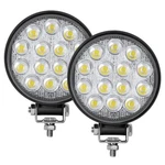 Zmoon Led Round Light Bar 2PCS 4.5" 140W 14000LM Flood Pod Off. Fixed Price $26.49.