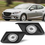 For 2014-2016 Mazda 3 Fog Lights Front Bumper Lamp W/bezel+wiring+switch Kit. Fixed Price $57.99.
