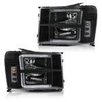 Fit For 2007-2014 Gmc Sierra 1500 2500 3500 Clear/black Led Tube Drl Headlights. Fixed Price $138.28.