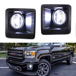Clear Lens White Led Fog Lights W/bezel Cover, Wirings For 14-15 Gmc Sierra 1500. Fixed Price $71.09.