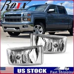 Fog Lights For 07-15 Chevy Silverado 1500 2500 3500 Clear Projectors Lens Pair. Fixed Price $33.99.