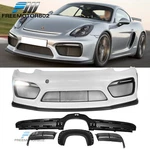 Fits Porsche 981 14-16 Cayman Boxster Front Bumper Cover + Rear Diffuser Drl. Fixed Price $2219.99.