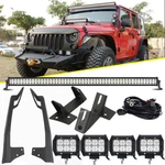 52'' Led Light Bar Combo + 4" Pods Mount Brackets Set For Jeep Wrangler Jk. Fixed Price $195.99.