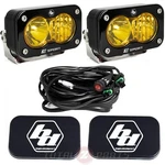 Baja Designs S2 Sport Led Lights Amber Driving/combo Pair W/rock Guards, Wiring. Fixed Price $263.85.