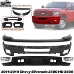 Front Bumper Primed & Fog Lights Kit For 2011-2014 Chevy Silverado 2500 Hd 3500. Fixed Price $544.10.
