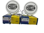 Pair Hella Comet 500 Driving Lamp Yellow Spot Light With Cover Universal Fit. Fixed Price $156.29.