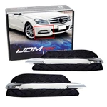Lh Rh Drl/fog Lamp Bezel Covers For Mercedes 12-14 W204 C-class W/o Sport Bumper. Fixed Price $54.09.