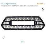 Rigid Industries 16-17 Toyota Tacoma Grille 40597. Fixed Price $349.00.