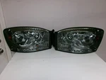 2006-2009 Dodge Ram 1500 2500 Pair Of Black Background Projector Headlights. Fixed Price $75.99.