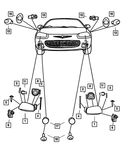 Genuine Mopar Front Fog Lamp 4805392AA. Fixed Price $103.09.