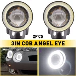 Pair 3" White Led Fog Lamp Projector Angel Eye Halo Ring Lights Waterproof. Fixed Price $20.99.