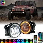 Xprite 4" Rgb Halo Led Bumper Fog Light Kit For 2007-2018 Jeep Wrangler Jku. Fixed Price $83.31.